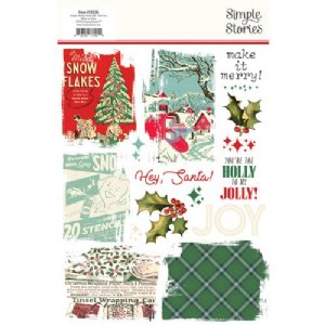 Simple Stories - Rub Ons - Vintage Holly Jolly