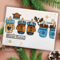 Woodware Craft Collection - Clear Stamp Set - Winter Mittens 