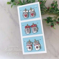 Woodware Craft Collection - Clear Stamp Set - Winter Mittens 