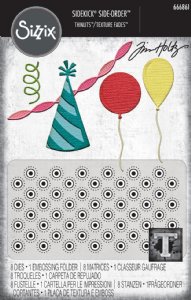 Sizzix - 2D Texture Fades Embossing Folder - Vault Side Order - Celebrate