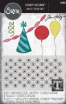 Sizzix - 2D Texture Fades Embossing Folder - Vault Side Order - Celebrate