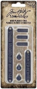 Idea-ology - Tim Holtz - Halloween - Word Plaques - Tags