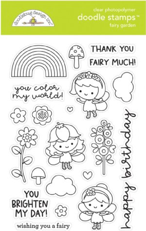 Doodlebug Design - Clear Stamp - Fairy Garden