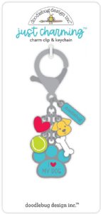 Doodlebug Design - Charm Clip & Keychain - I Love My Dog