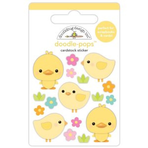 Doodlebug Design - Doodle-pops 3D Cardstock Sticker - Springtime Peeps