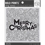 Hero Arts - Cling Stamps - Merry Christmas Letter Bold Prints