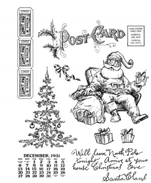 Tim Holtz - STAMPS - SANTA VISIT