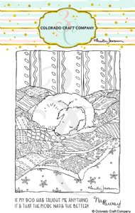 Colorado Craft Company - Clear Stamp - Puppy's Quilt