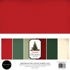 Echo Park - 12X12 Solids Kit - A Vintage Christmas