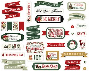 Echo Park - Titles & Phrases - A Vintage Christmas