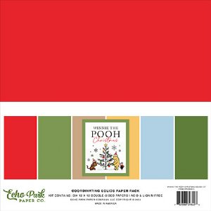 Echo Park - 12X12 Solids Kit - Winnie The Pooh Christmas