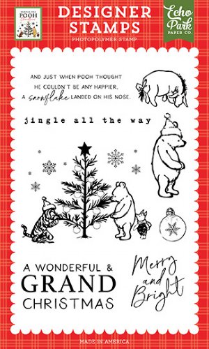 Echo Park - Clear Stamp - Winnie The Pooh Christmas - Grand Christmas