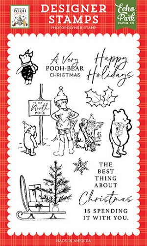 Echo Park - Clear Stamp - Winnie The Pooh Christmas - Very Pooh Bear Christmas