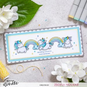 Heffy Doodle - Clear Stamps - Fluffy Puffy Unicorns