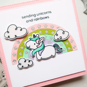 Heffy Doodle - Clear Stamps - Fluffy Puffy Unicorns