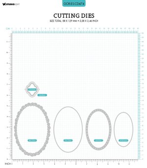 Studio Light - Gorjuss - Die - Oval Frames & Label nr.474