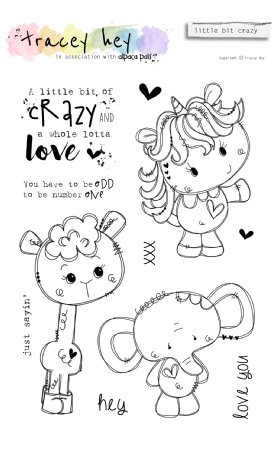 Tracey Hey - Clear Stamp - LITTLE BIT CRAZY