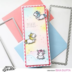 Heffy Doodle - Clear Stamps - Fluffy Puffy Unicorns