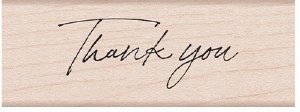 Hero Arts - Wood Stamp - Cursive Thank you