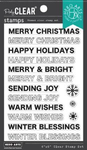 Hero Arts - Clear Stamps - Offset Holiday Message