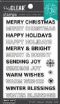 Hero Arts - Clear Stamps - Offset Holiday Message