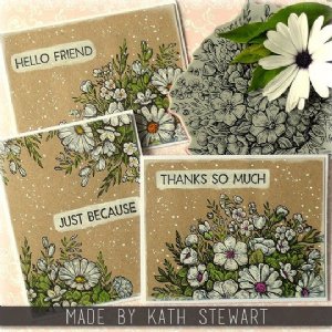 Tim Holtz - Cling Stamp - Floristry w/Grid Block