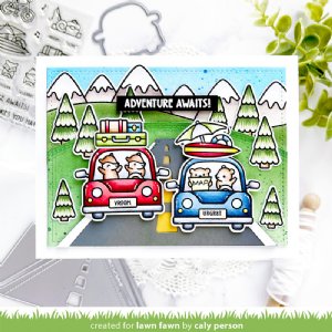 Lawn Fawn - Clear Stamp - Car Critters Road Trip Add-On