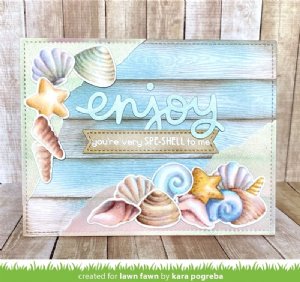 Lawn Fawn - Clear Stamp - How You Bean? Seashell Add-On