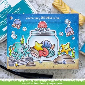 Lawn Fawn - Clear Stamp - How You Bean? Seashell Add-On