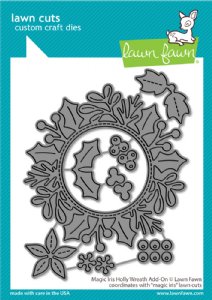 Lawn Fawn - Dies - Magic Iris Holly Wreath Add-On