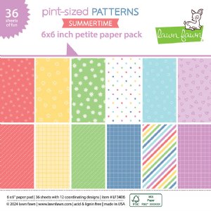 Lawn Fawn - Petite Paper Pack - Pint-sized Patterns Summertime