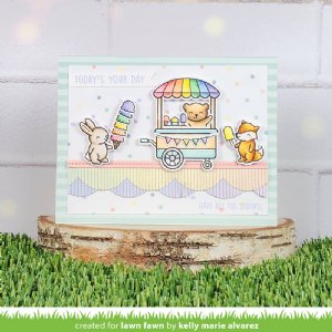 Lawn Fawn - Clear Stamp - Treat Cart Sentiment Add-On