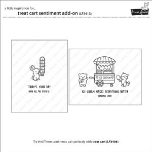 Lawn Fawn - Clear Stamp - Treat Cart Sentiment Add-On