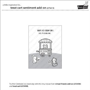 Lawn Fawn - Clear Stamp - Treat Cart Sentiment Add-On