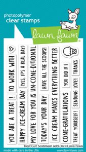 Lawn Fawn - Clear Stamp - Treat Cart Sentiment Add-On