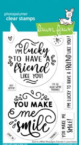 Lawn Fawn - Clear Stamp - Give It a Whirl Messages: Friends