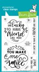 Lawn Fawn - Clear Stamp - Give It a Whirl Messages: Friends