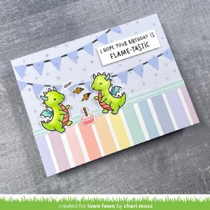 Lawn Fawn - Clear Stamp - Little Dragon Flip-Flop