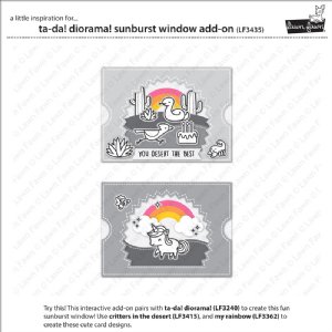 Lawn Fawn - Dies - Ta-Da! Diorama! Sunburst Window Add-On