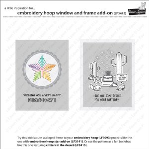 Lawn Fawn - Dies - Embroidery Hoop Window and Frame Add-On