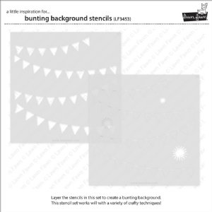 Lawn Fawn - Stencil Pack - Bunting Background