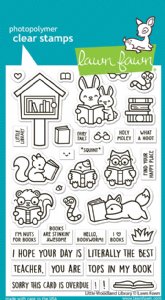 Lawn Fawn - Clear Stamp - Little Woodland Library