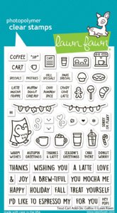 Lawn Fawn - Clear Stamp - Treat Cart Add-On: Coffee