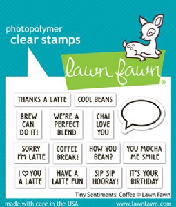 Lawn Fawn - Clear Stamp - Tiny Sentiments: Coffee