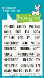 Lawn Fawn - Clear Stamp - Henry's Build-a-Sentiment: Family