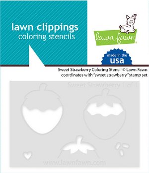 Lawn Fawn - Coloring Stencil - Sweet Strawberry