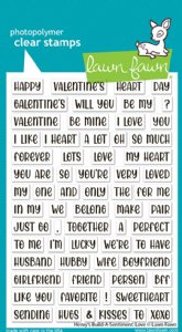 Lawn Fawn - Clear Stamp - Henry's Build-a-Sentiment: Love