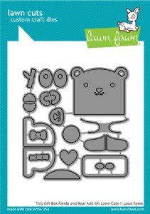 Lawn Fawn - Die - Tiny Gift Box Panda and Bear Add-On