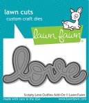 Lawn Fawn - Die - Scripty Love Outline Add-On