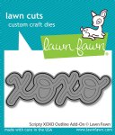 Lawn Fawn - Die - Scripty XOXO Outline Add-On